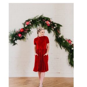 Red velvet size small dress